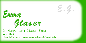 emma glaser business card